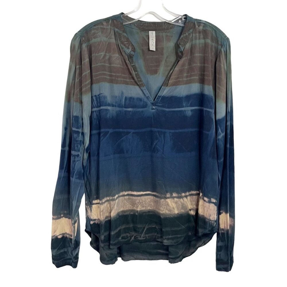 MA+CH Marika Charles Tie-Dye Long Sleeve‎ Blouse - Size 1, Small